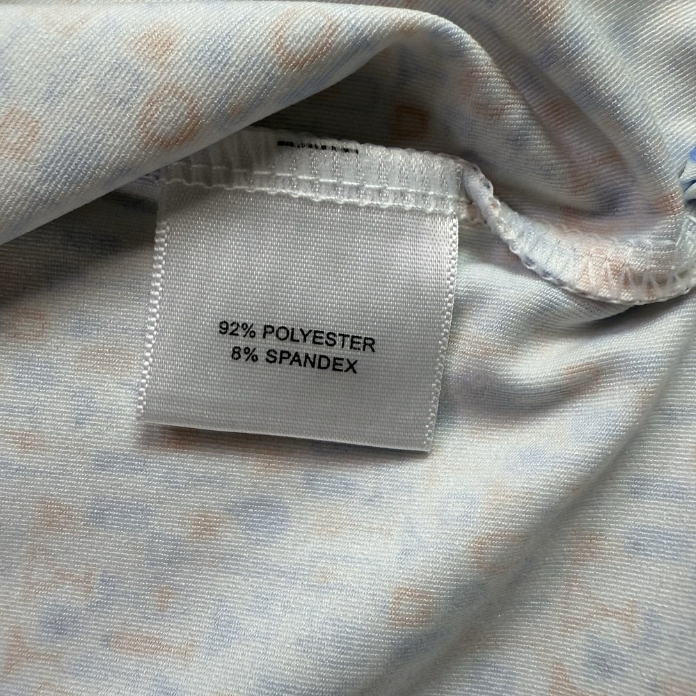 Peter Millar White Polo with Blue and Orange Cocktail Print - Picture 7 of 8